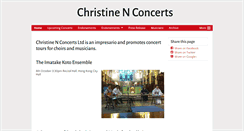 Desktop Screenshot of christinenconcerts.com