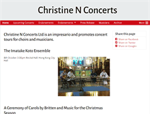Tablet Screenshot of christinenconcerts.com